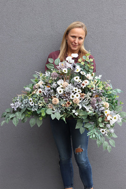 Szarotka, elegancka girlanda nagrobna, dł.80cm