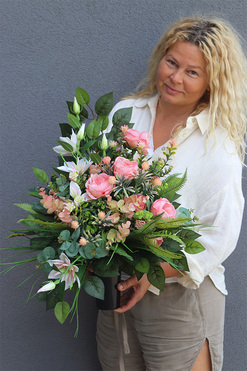 Pinkeleta, bukiet nagrobny we wkładzie, dł.55cm