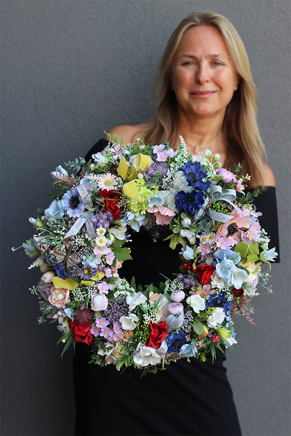 barwny wianek na drzwi Lato w Pełni