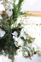 Zimowa Orchidea, dekoracja w szklanym wazonie