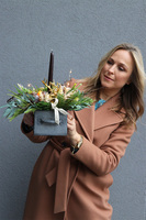 Industrial LED, świąteczny stroik w metalowej szufladzie