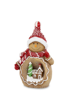 Kjell, świąteczna figurka LED, bałwan A, wys.42cm