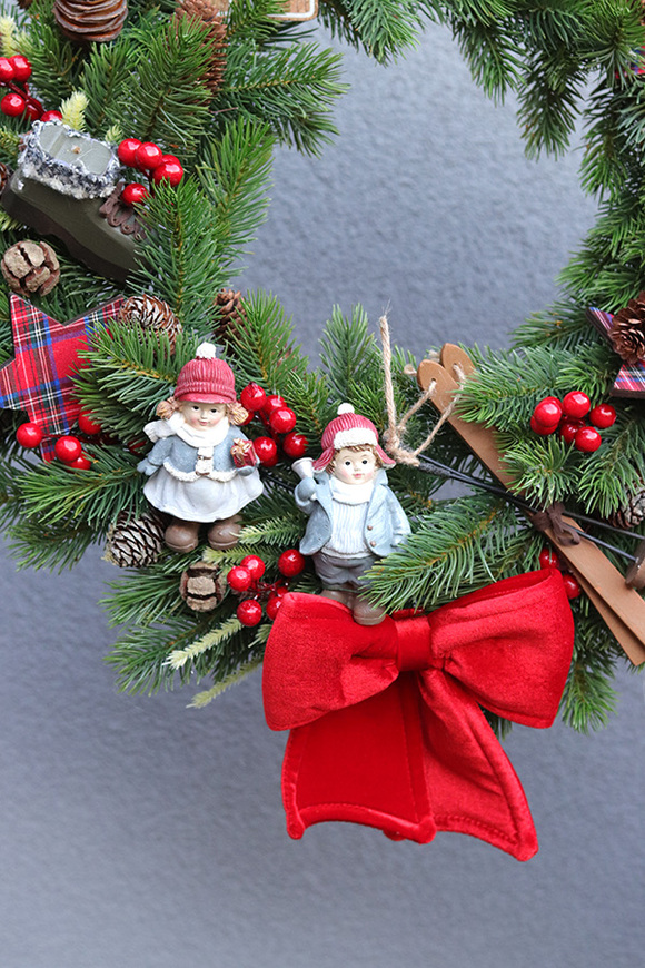 Świąteczna Przygoda, świąteczny wianek na drzwi