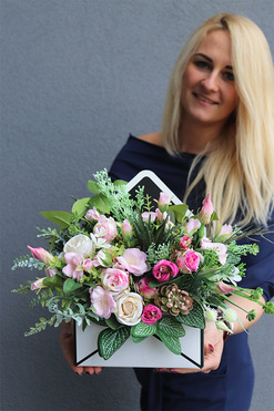 flowerbox - koperta z kwiatami, Mella, wym.30x20x6.5cm 