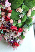 kompozycja nagrobna, Serce Rosalia, wym.17x50x33cm