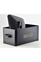 chlebak metalowy Modern Kitchen, czarny, wym.39x18x21cm