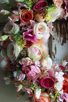 Grestina, pastelowy wianek na Twoje drzwi, śr.50cm  