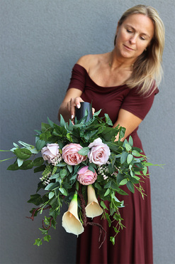 bukiet nagrobny Pastelle Roses, wym.45cm 