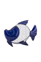 dekoracja ścienna ryba Blue D, wym.25x35x10cm