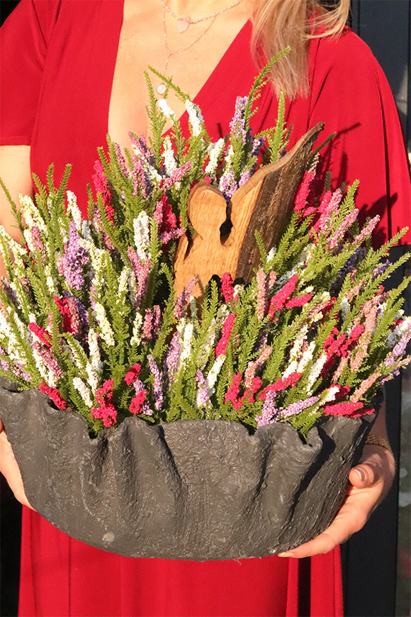 Wrzosy Volcan Angel, nowoczesna kompozycja nagrobna