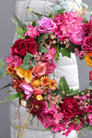 Kolorowa Eva, wianek dekoracyjny na drzwi