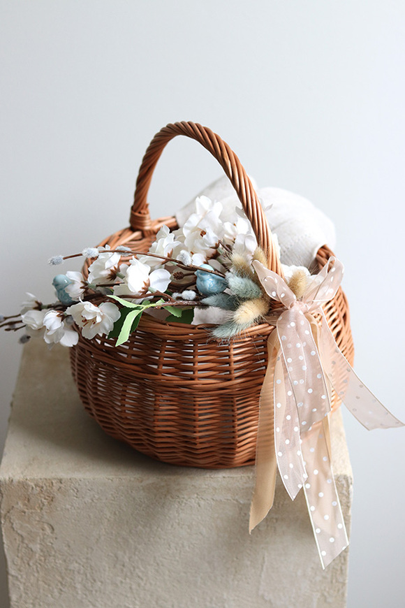 Familijny, jednostronnie dekorowany koszyczek wielkanocny