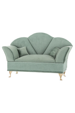 Velurri, welurowe puzderko / szkatułka na biżuterię, miętowa, wym.18.5x27x10cm