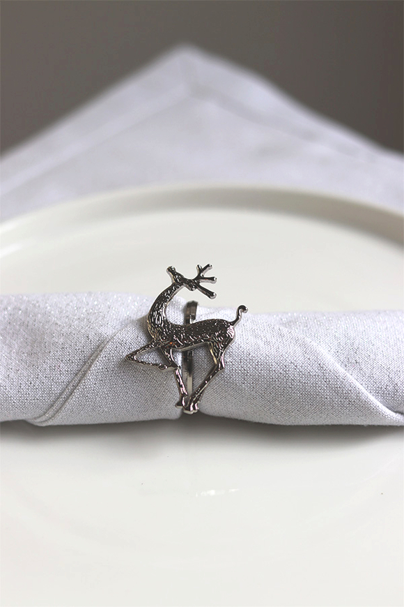 Renifer Elegance, świąteczne obrączki na serwetki