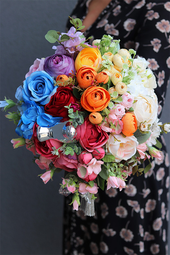 Tęcza Crystalas L, kolorowy flowerbox z chwostem