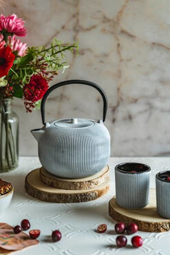 Awaji Modern, żeliwny dzbanek do herbaty, biały, poj.1000ml