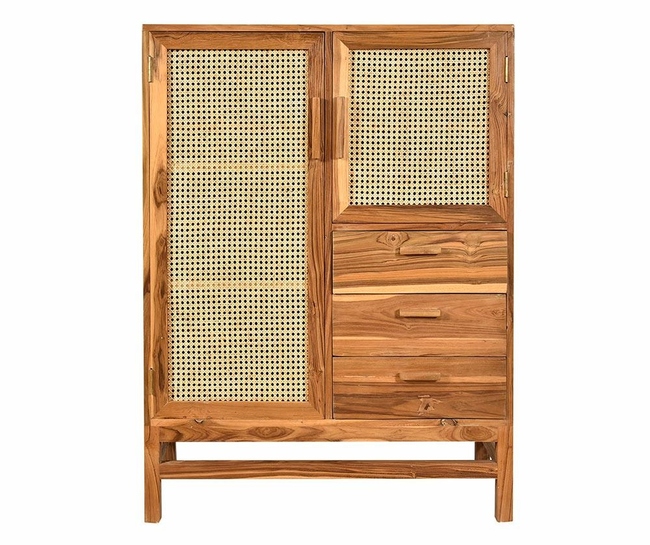 Bari, wysoka szafka z drewna tekowego