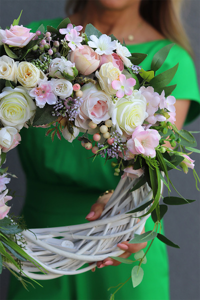 Izabella, asymetryczny wianek ozdobny