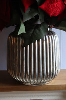 Gwiazda Betlejemska Silver Glam, wysokiej jakości sztuczna roślina