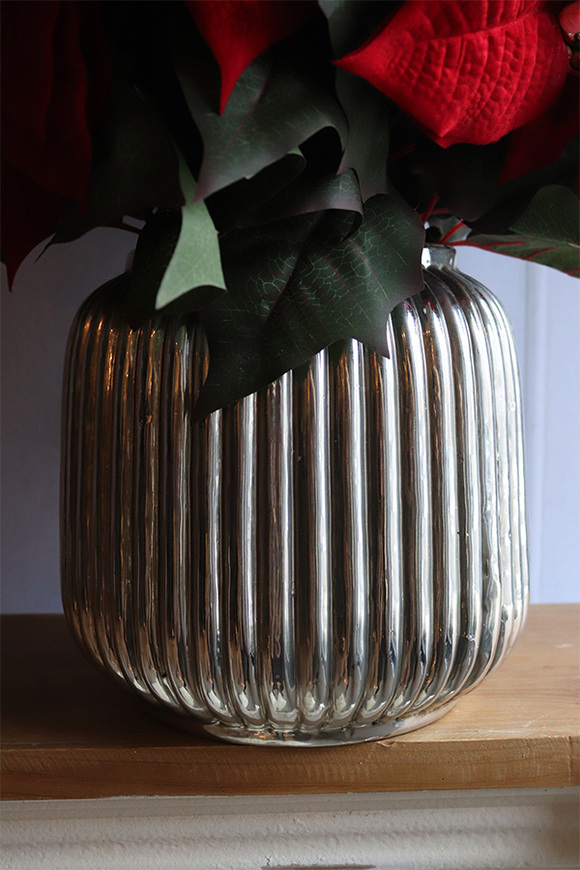 Gwiazda Betlejemska Silver Glam, wysokiej jakości sztuczna roślina