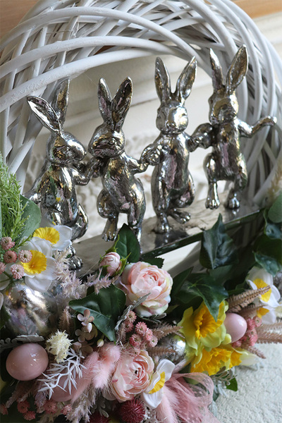 Zające na Łące, wielkanocny wianek dekoracyjny