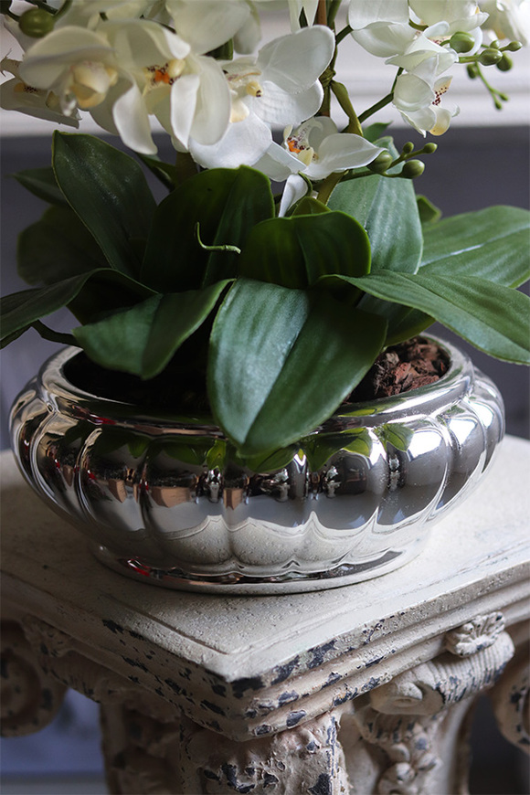 Carrington Silver, elegancki sztuczny storczyk, wys.52cm