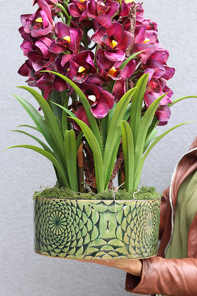  Kalite, nowoczesny sztuczny storczyk, wym.75cm