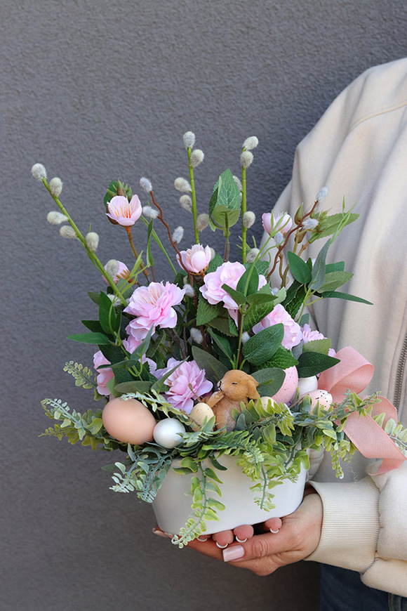 Adoria, stroik wielkanocny z zajączkiem