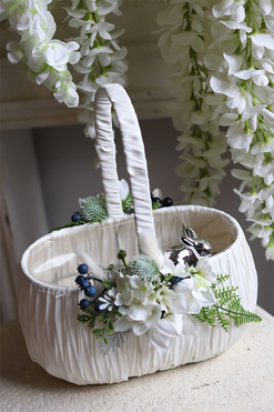 Delina, dwustronnie dekorowany koszyczek wielkanocny, wys.28cm 