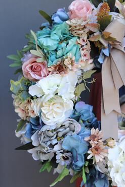 Katy Blue, wianek dekoracyjny na drzwi, śr.46cm