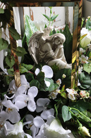 Angelo Garden Deluxe, lampion nagrobny z kwiatami, wys.62cm