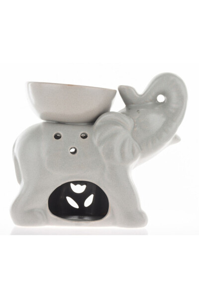 Elephant, ceramiczny kominek zapachowy, szary