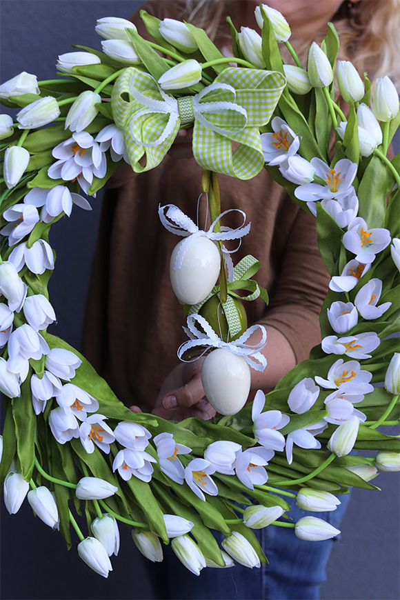bardzo elegancki wianek na obręczy, Witaj Wiosno Subtelle
