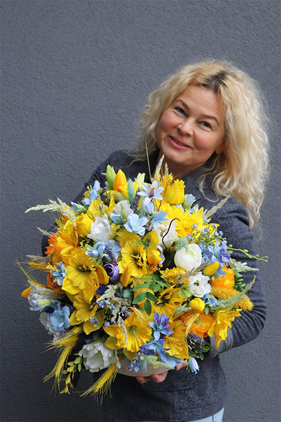 Żółte Żonkile, wiosenny flowerbox