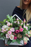 flowerbox - koperta z kwiatami, Mella, wym.30x20x6.5cm 