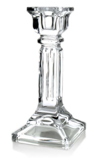 Cristona G, elegancki szklany świecznik, wym.7x7x15cm