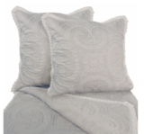 Edoardo, narzuta w kolorze szarym jasnym w komplecie z poszewkami, wym.200x220cm+2szt.45x45cm