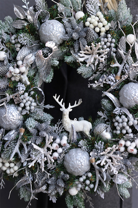 wianek świąteczny Srebrzysta Zima 2