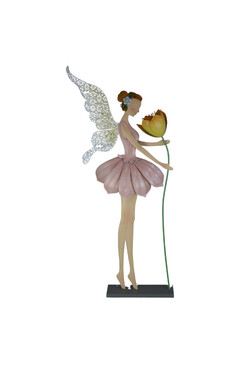 Fairytale, figurka dekoracyjna wróżka, różowa, wys.95cm