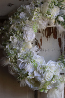 Biella, biały wianek komunijny z dzwonkiem, śr.38cm  