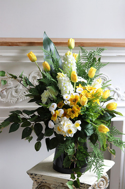 Angelo Floresa Amira, komplet dekoracji nagrobnych, lampion + bukiet