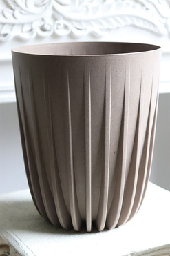 Mira Eco, osłonka doniczka, beżowa, wym.30x25cm