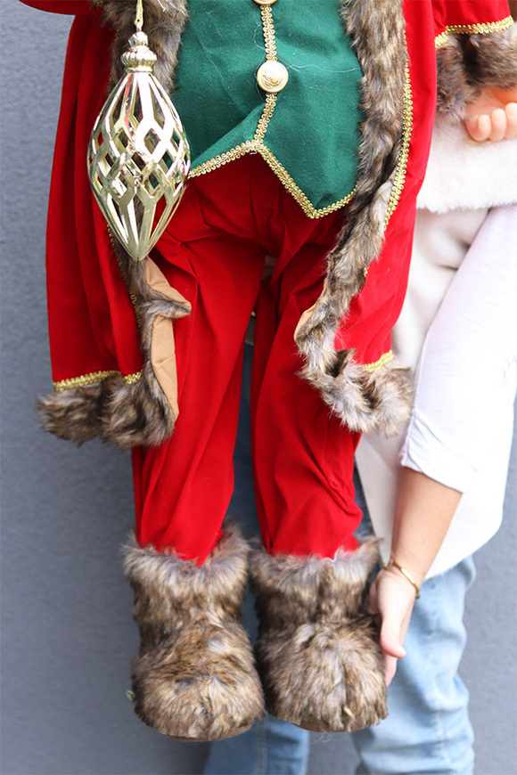 bożonarodzeniowa figurka miękki stojący Mikołaj