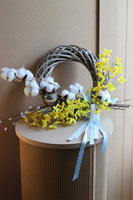 Forsycja Cotton, wielkanocny wianek na drzwi