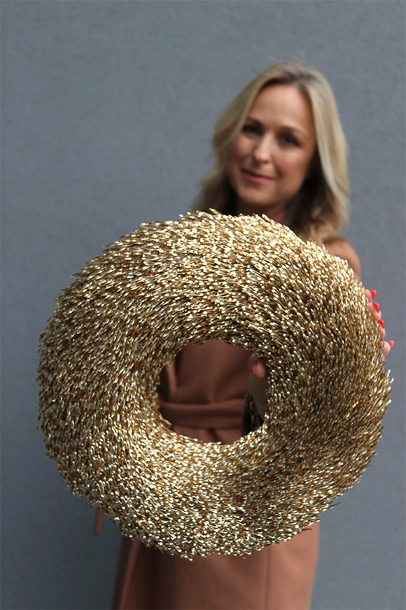 Złota Noc, świąteczny wianek dekoracyjny