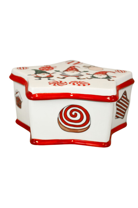 Homemade XMAS, ręcznie malowany pojemnik na ciastka