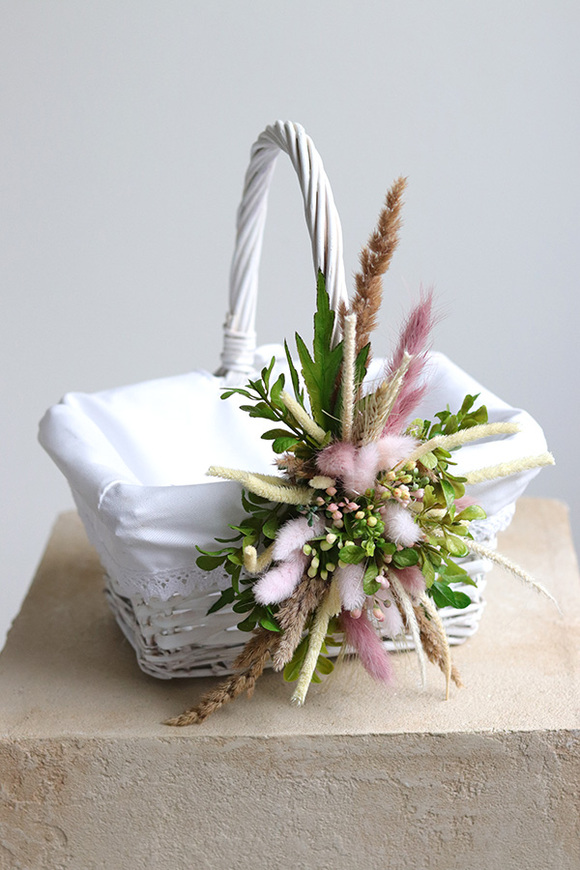 Easter, komplet dekoracji wielkanocnych. koszyczek & palemka, wys.26/48cm