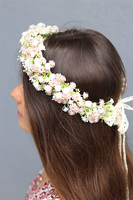 Beżowa Kaszka, wianek na głowę, rozmiar uniwersalny