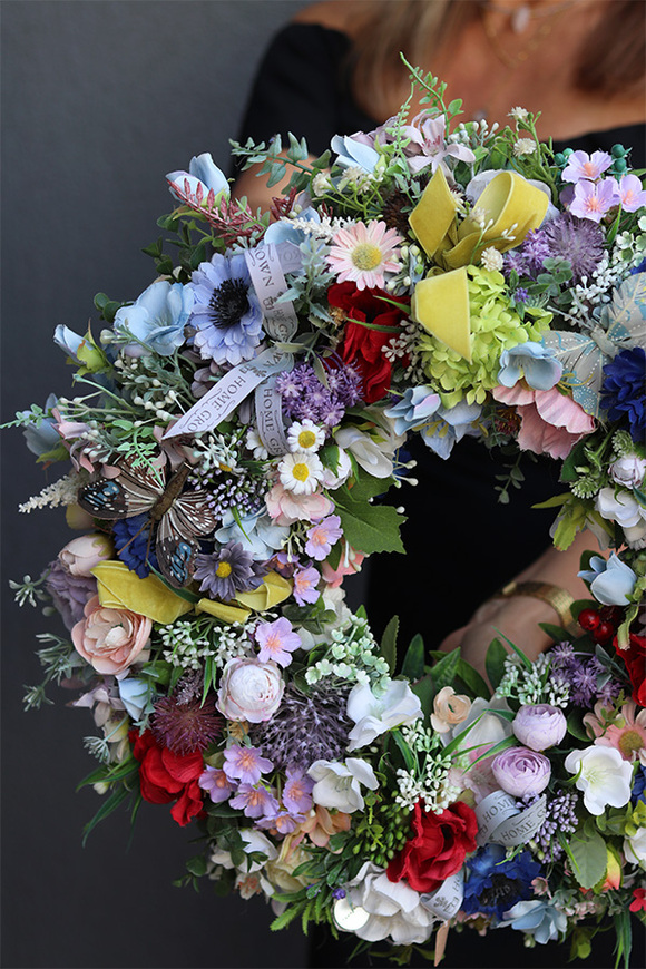 barwny wianek na drzwi Lato w Pełni