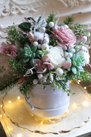 Pastelove Love, welurowy flowerbox świąteczny